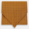 View 1 of product The Navy and Orange Micro Dot Silk Cravat by Turnbull & Asser features a refined pattern of micro dots, bringing color and sophistication to formalwear, displayed against a white background.
