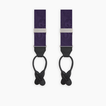 Purple Paisley Adjustable Silk Braces Image 2