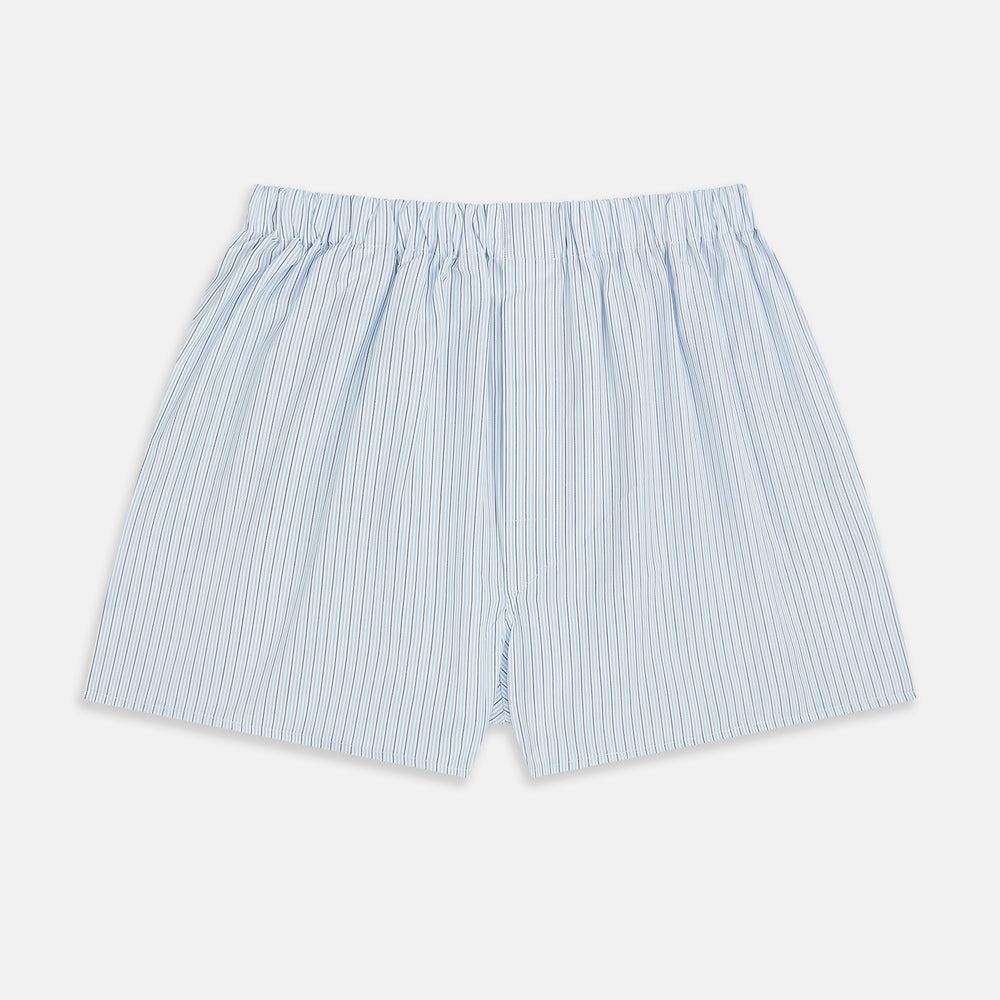 Blue Stripe Godfrey Boxer Shorts