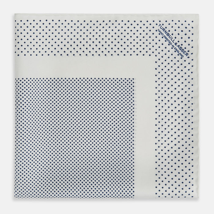 Cream Dot Silk Pocket Square Image 2