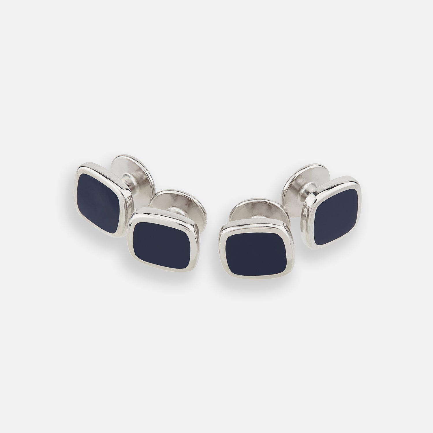 Image 1 of product Navy Rounded Square Dress Studs