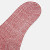 View 3 of product The image displays a single Turnbull & Asser Burgundy Linen Mid-Length Sock, upright as if worn on a foot, set against a plain white background.
