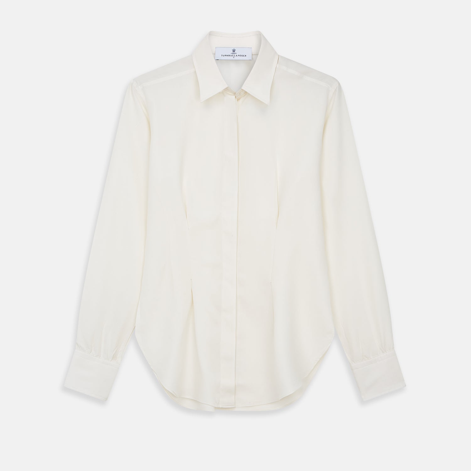 Cream Silk Tailored Bianca Shirt