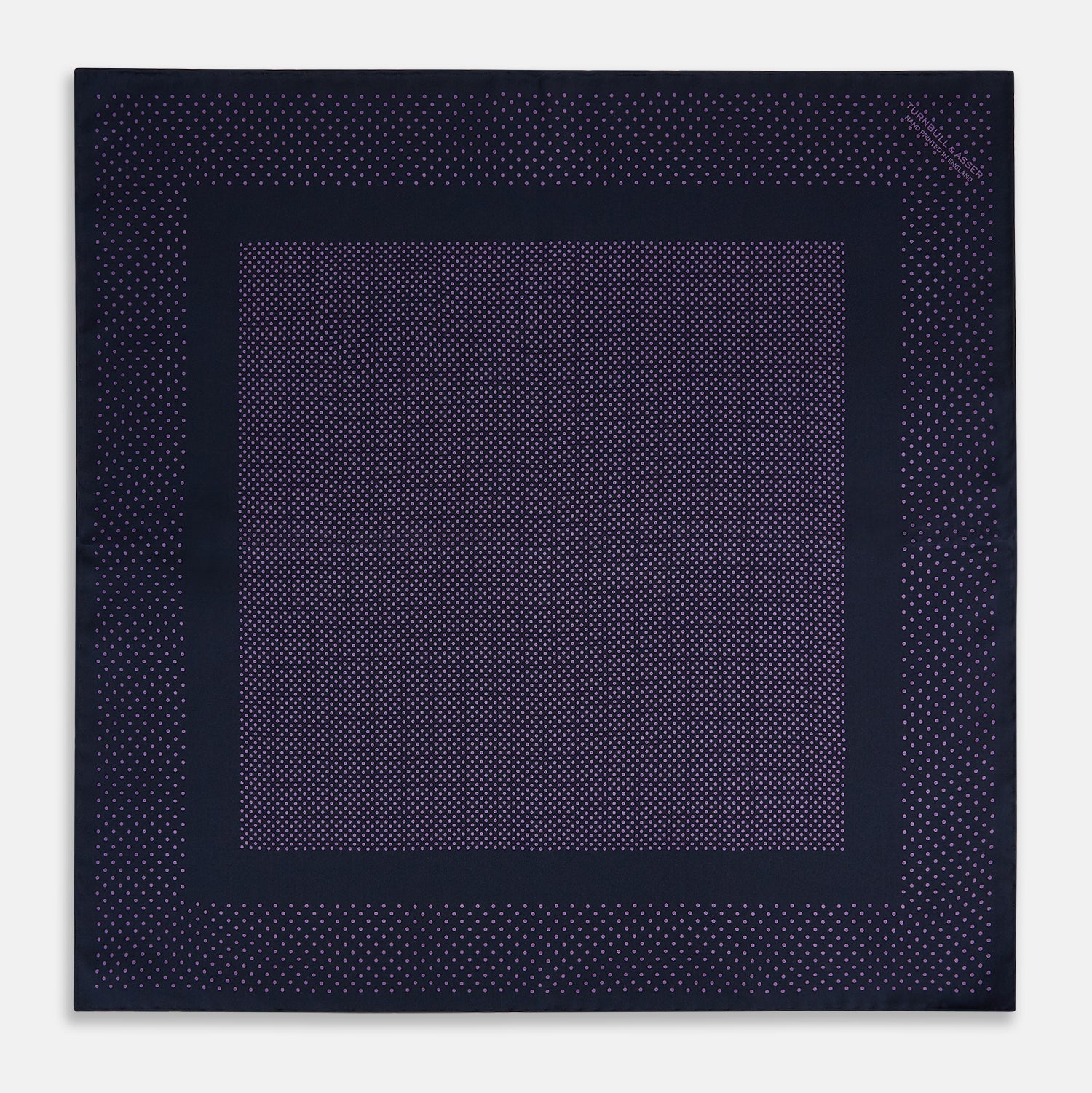 Image 4 of product Navy and Purple Dot Silk Pocket Square