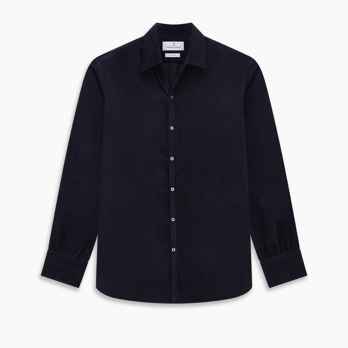 Navy Corduroy Windsor Shirt Image 8