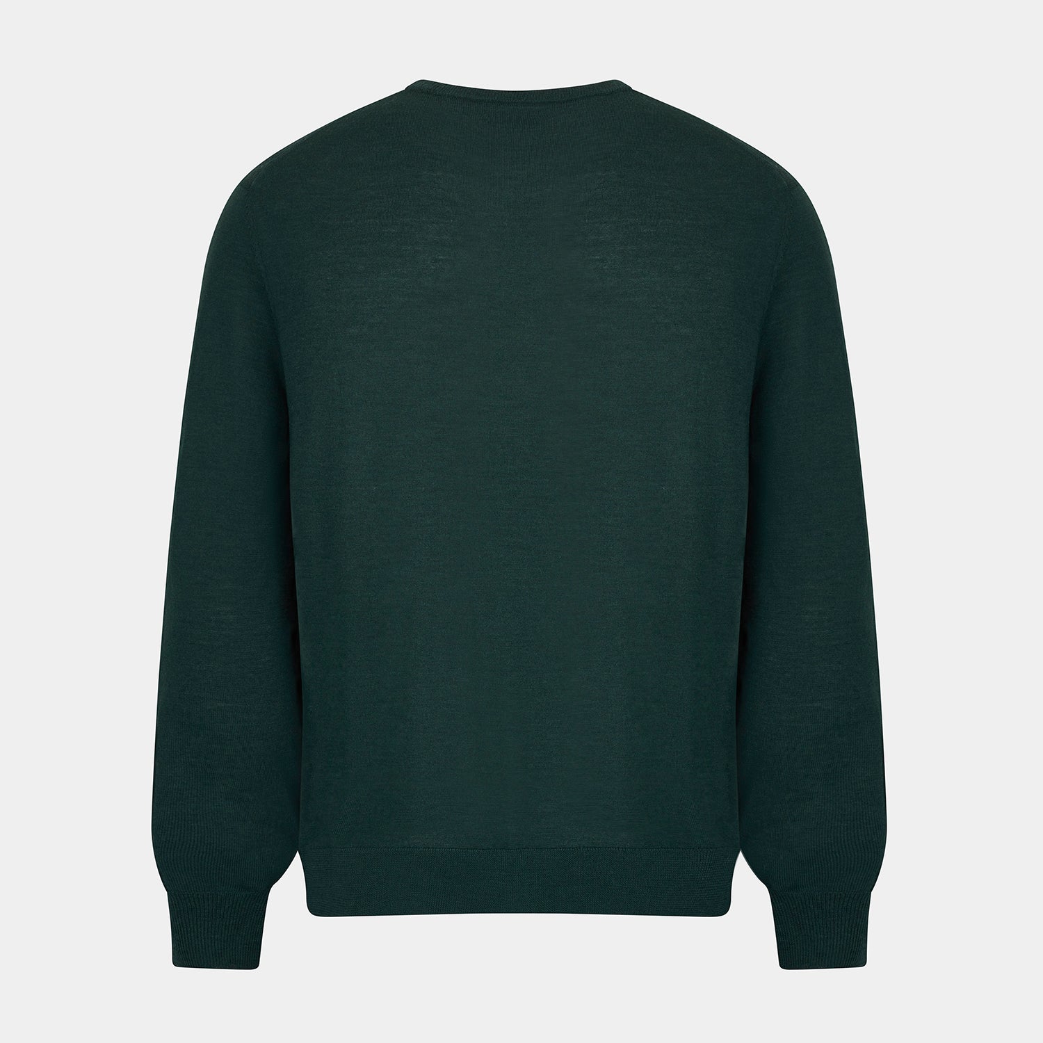 Forest Green Fine Merino Round Neck Jumper