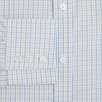 Sky Blue Combination Graph Check Mayfair Shirt Image 3