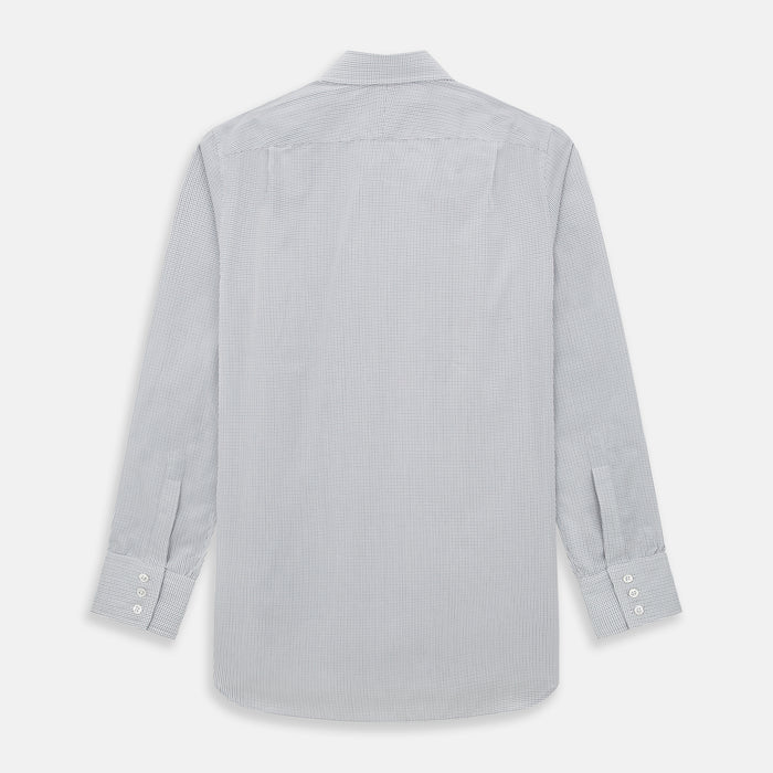 Midnight Blue Grid Check Mayfair Shirt Image 2
