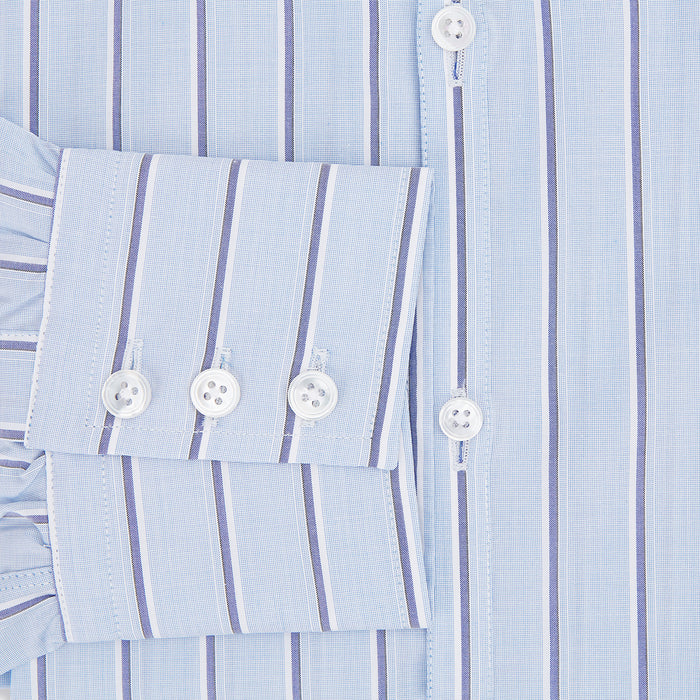 Blue and Navy Multi-Stripe Westminster Shirt Image 3