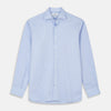 View 1 of product A Blue and Red Prince of Wales Check Mayfair Shirt by Turnbull & Asser, featuring long sleeves, a spread collar, buttoned cuffs, and button-up front, is laid flat on a white background.