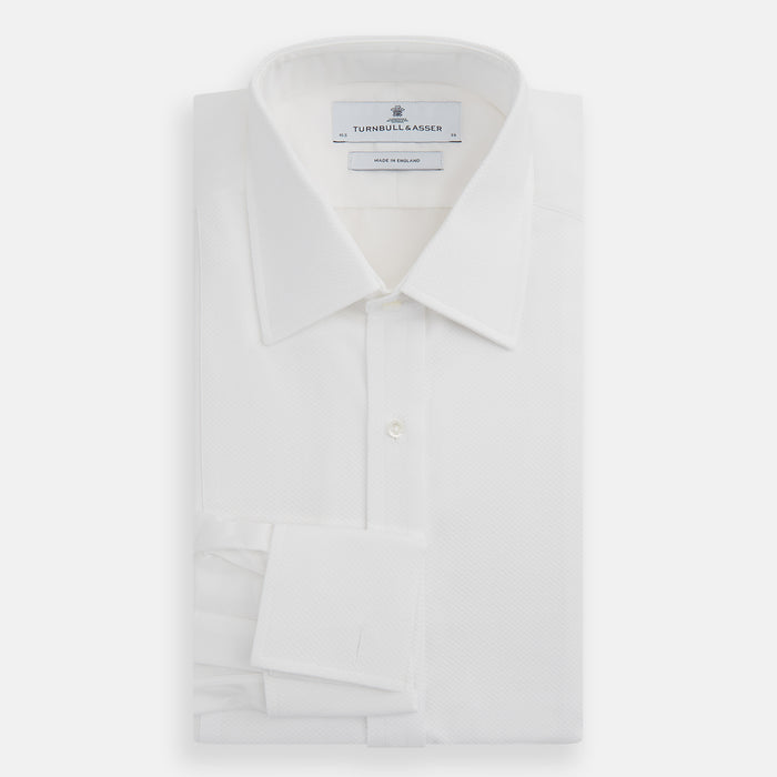 White Marcella Dress Shirt with T&A Collar and Double Cuffs Image 4