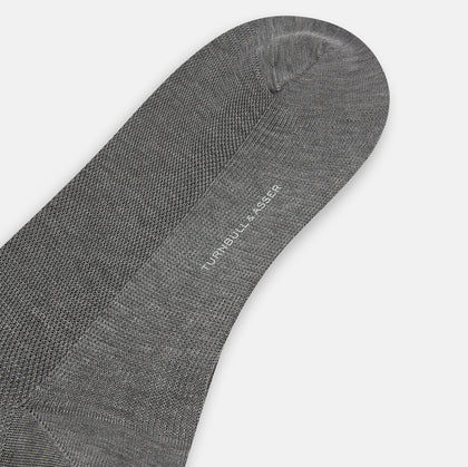 Steel Melange Micro Knit Mid-Length Socks Image 2