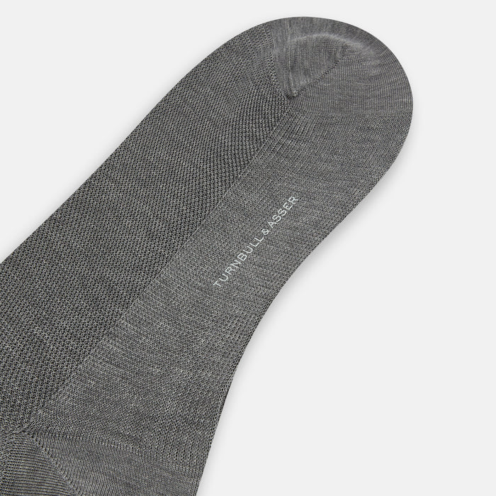 Steel Melange Micro Knit Mid-Length Socks Image 2
