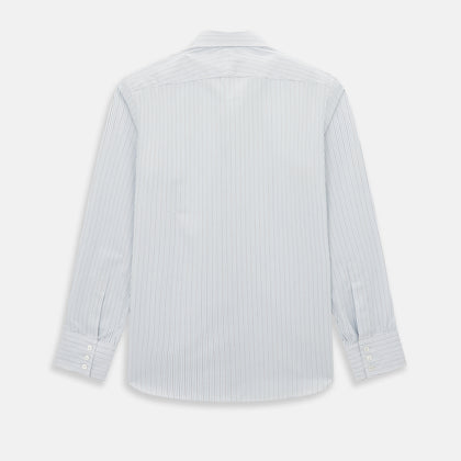 Pale Blue and Navy Pinstripe Westminster Shirt Image 2