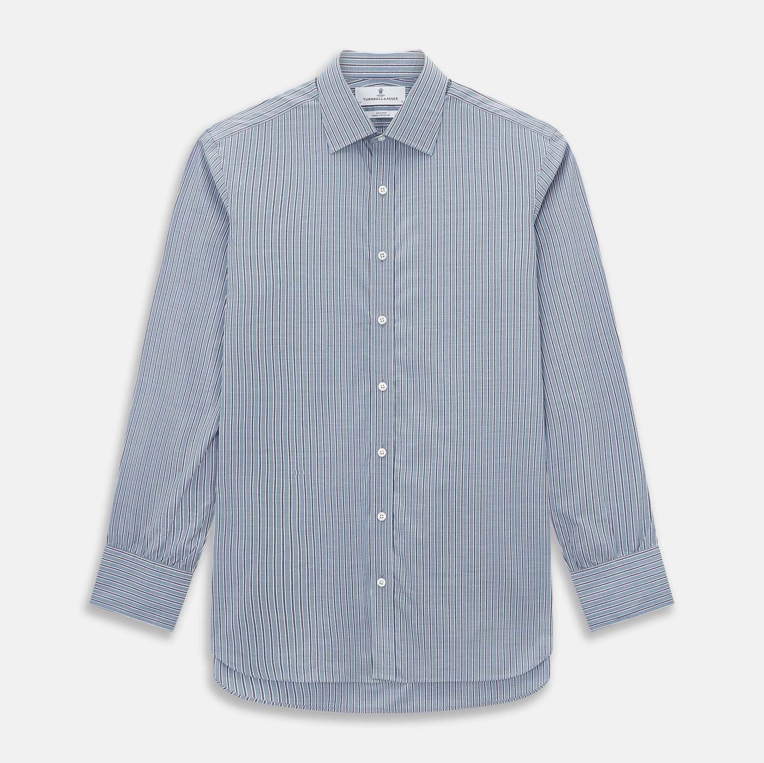 Image 1 of product Steel Grey Ticking Stripe Mayfair Shirt