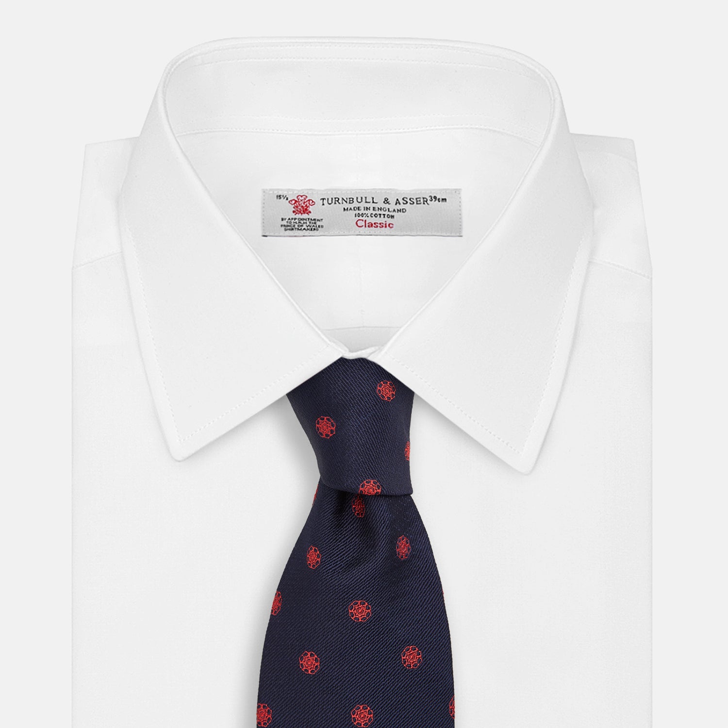 EMBLEM SPOT NAVY TULIP TIE