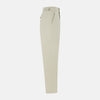 View 4 of product Turnbull & Asser Taupe Cotton Blend Henry Trousers with a straight-leg formal cut, button and zipper closure, belt loops, and side pockets, shown against a plain white background.