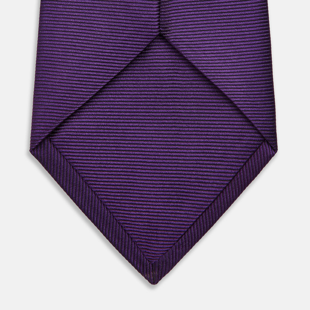 HORIZONTAL TWILL PLUM TIE