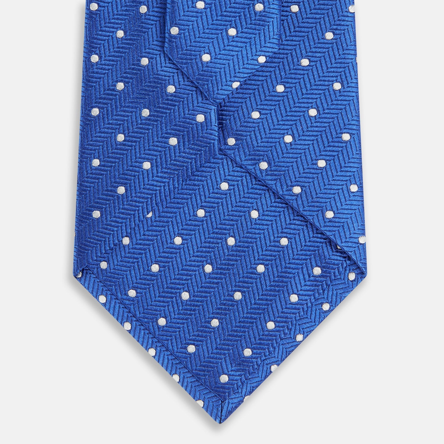 Image 3 of product Blue and White Micro Dot Silk Tie