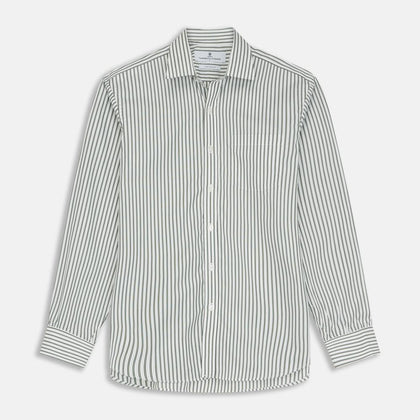 Green Stripe Cotton Fabric
