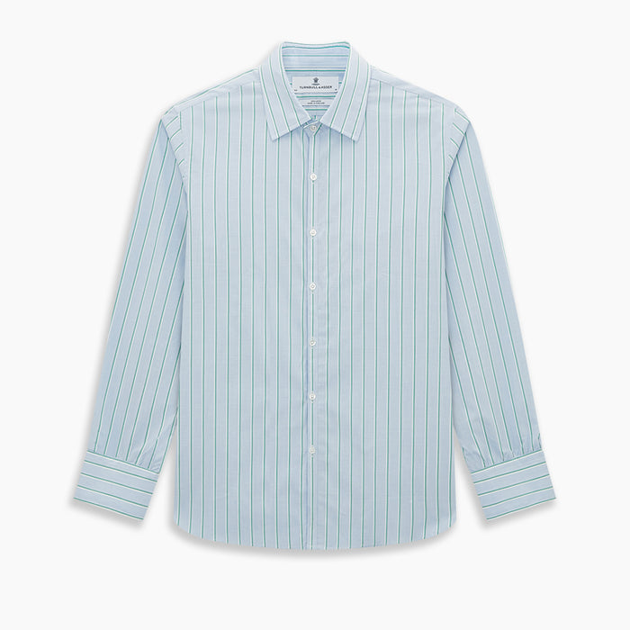 Blue and Green Multi-Stripe Westminster Shirt Image 8
