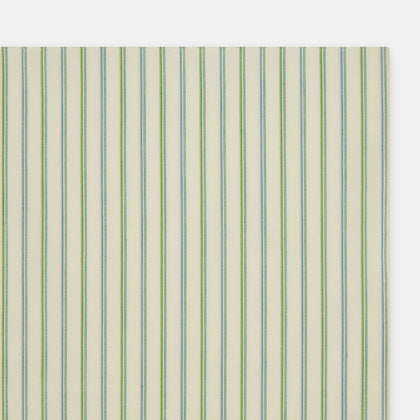 Hand Rolled Green Double Stripe Handkerchief