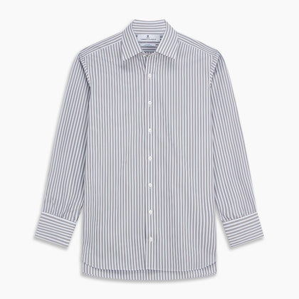 Pale Blue Multi Stripe Cotton Regular Fit Mayfair Shirt Image 5