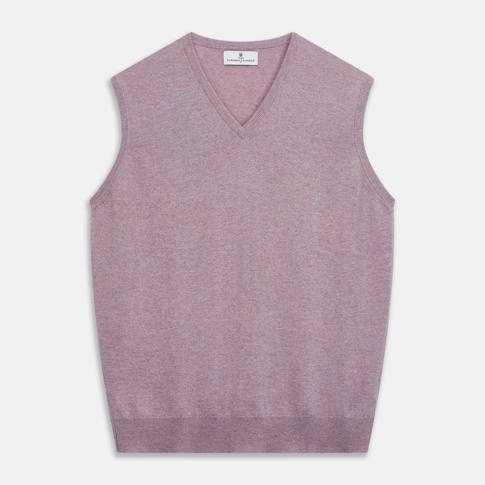 Lilac Heather Ifor Cashmere Slipover