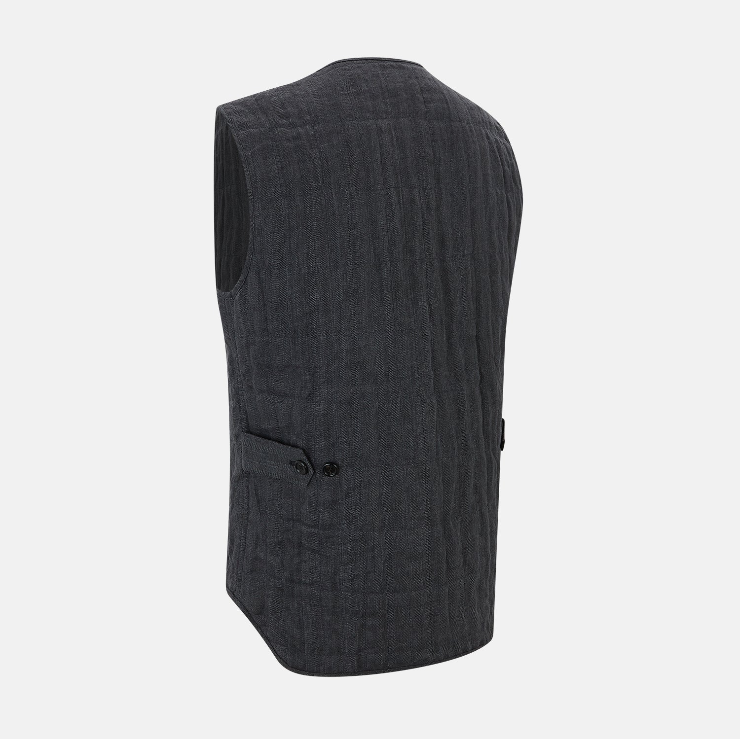 Image 4 of product Ash Quilted Linen Herringbone Waistcoat