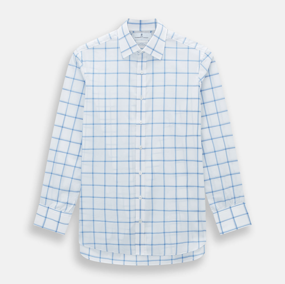 Colony Blue Grid Check Mayfair Shirt