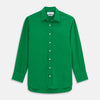 Green Sandwashed Silk Regular Fit Mayfair Shirt