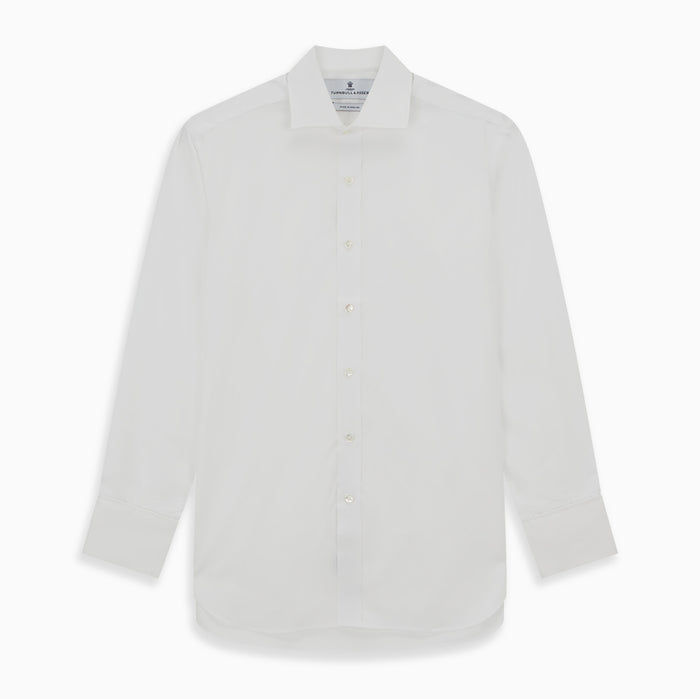 White Poplin Shirt With Regent Collar and 2-Button Cocktail Cuffs Image 5