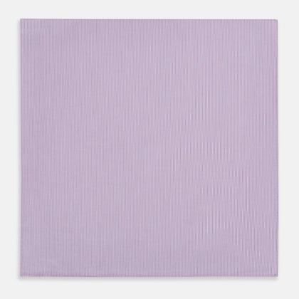 Lilac Pinstripe Hand-Rolled Handkerchief Image 2