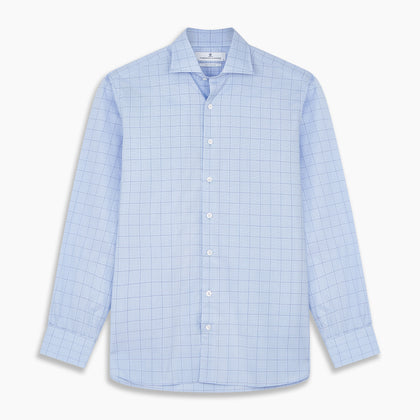 Blue Prince of Wales Check Mayfair Shirt Image 5