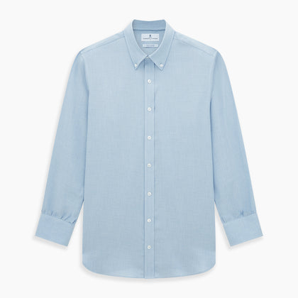 Pale Blue Cotton Cashmere Dorset Collar Richmond Shirt Image 6