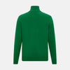 Grass Green Half-Zip Cashmere Jumper