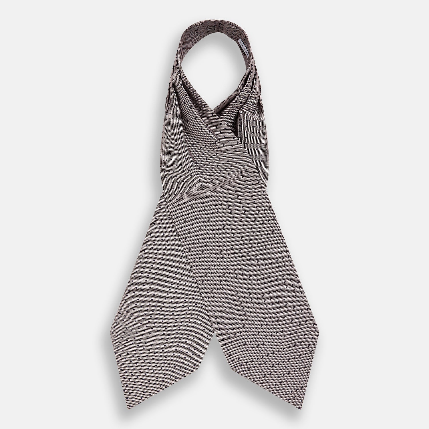 Image 2 of product Lilac and Navy Micro Dot Silk Cravat