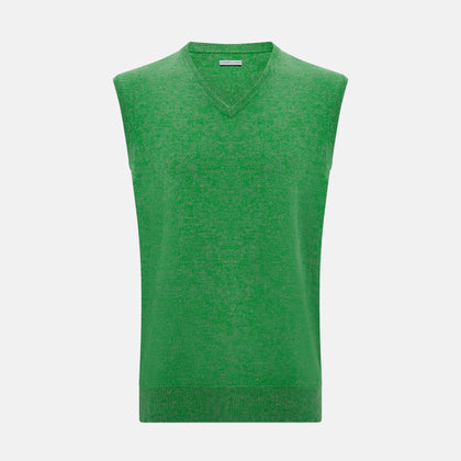 Fern Green V-neck Sleeveless Vest Image 4