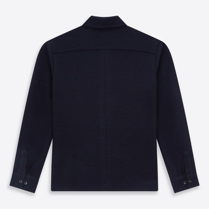Navy Greenwich Knitted Overshirt Image 2