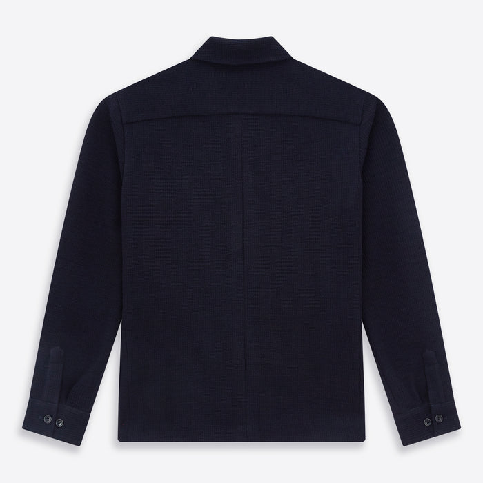 Navy Greenwich Knitted Overshirt Image 2