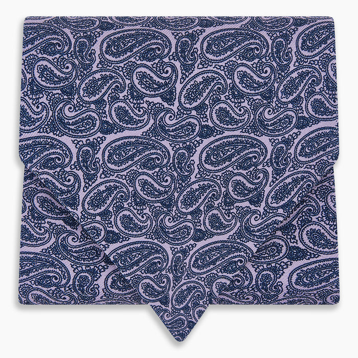 Lilac Paisley Silk Cravat Image 4