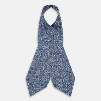 Pale Blue Paisley Silk Cravat