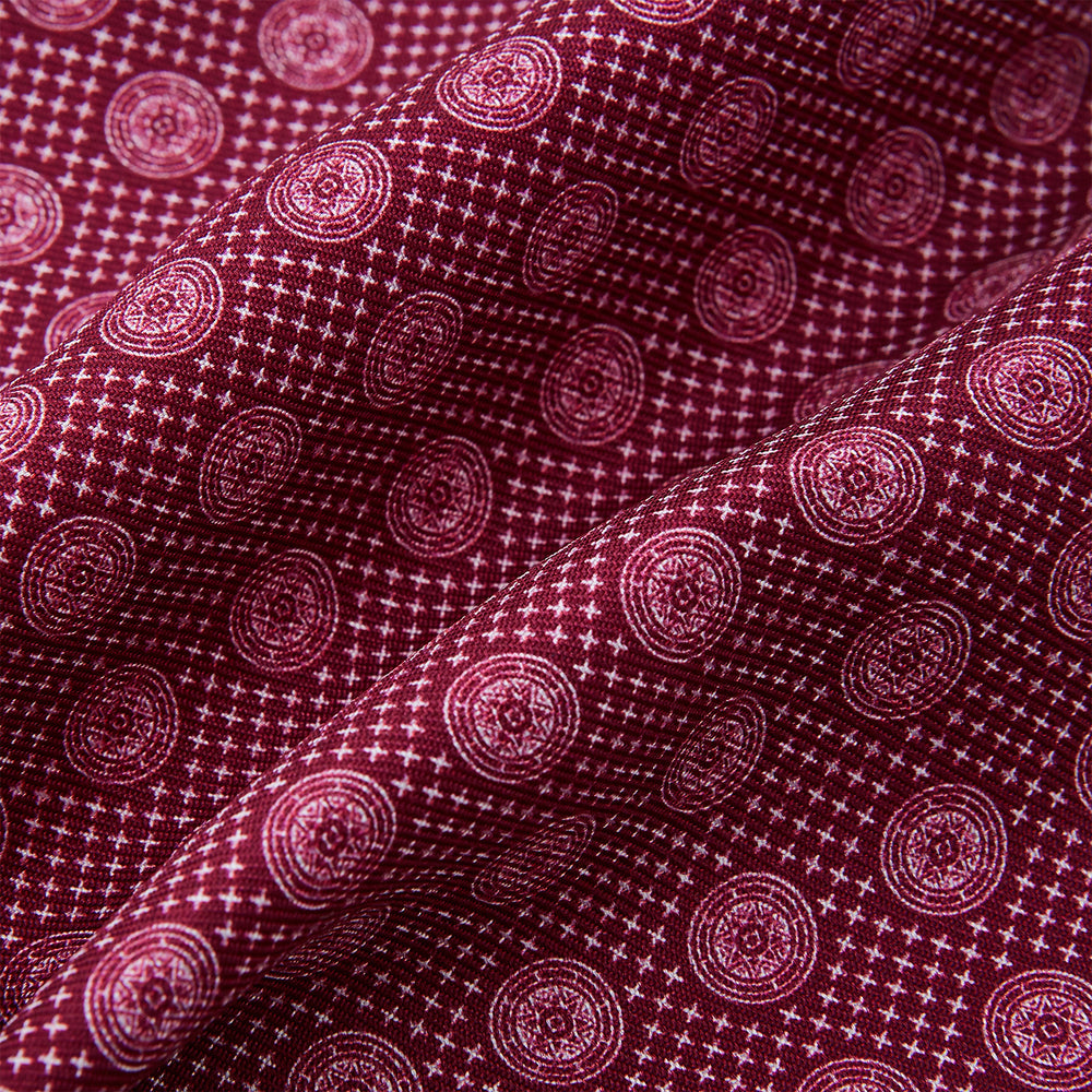Burgundy Medallion Silk Cravat