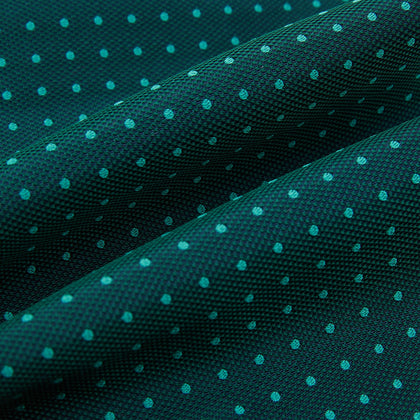Turquoise and Forest Green Micro Dot Silk Cravat Image 3