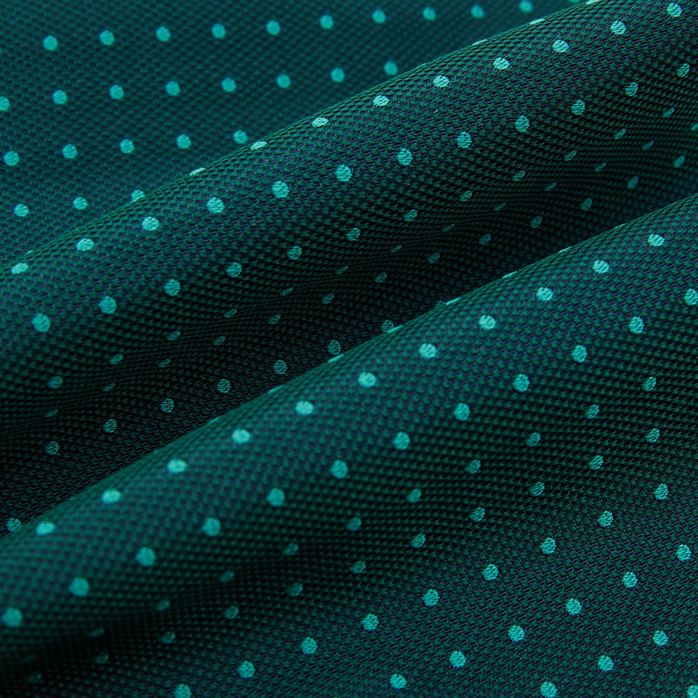 Turquoise and Forest Green Micro Dot Silk Cravat