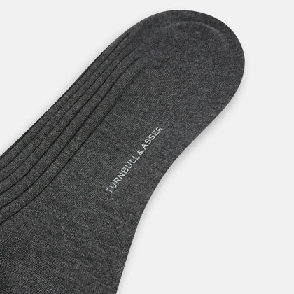 Grey Organic Cotton Mid-Length Socks Image 2