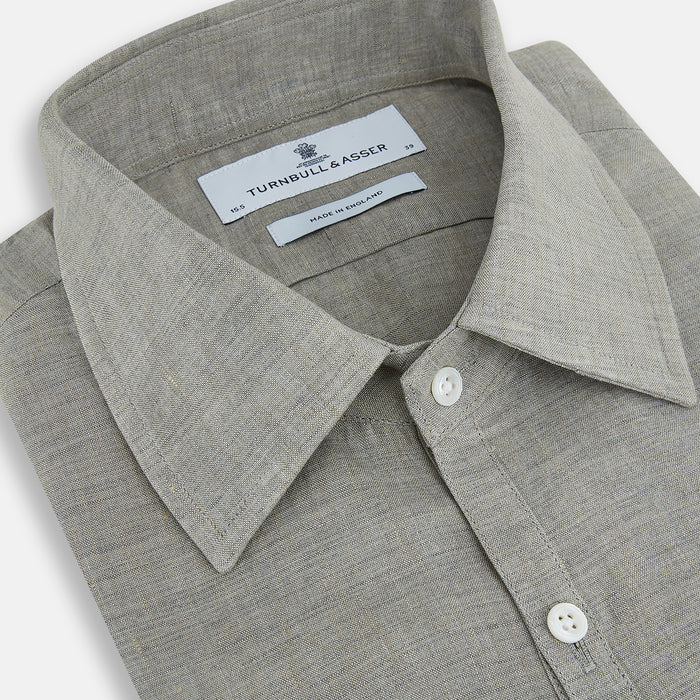 Flint Grey Linen Westminster Shirt Image 1