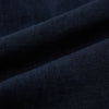 View 8 of product The Navy Linen Windsor Shirt by Turnbull & Asser features long sleeves, white buttons, a Turnbull collar, and buttoned cuffs in dark navy blue linen. Shown laid flat on a white background.