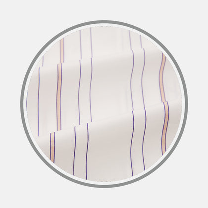 PURPLE AND ROSE MULTI STRIPE FABRIC