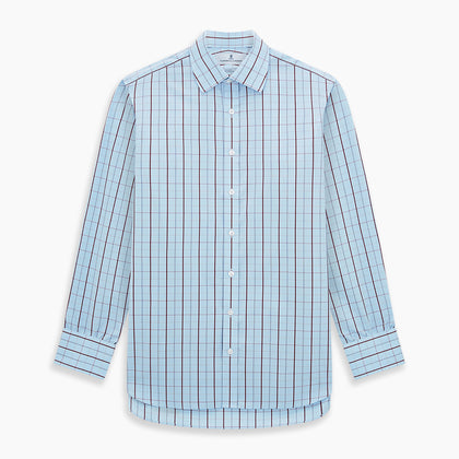 Burgundy Multi Combination Check Mayfair Shirt Image 6